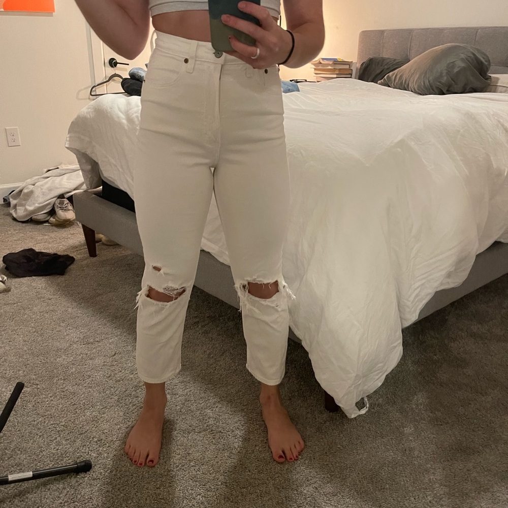 Abercrombie white skinny jeans. Size 25